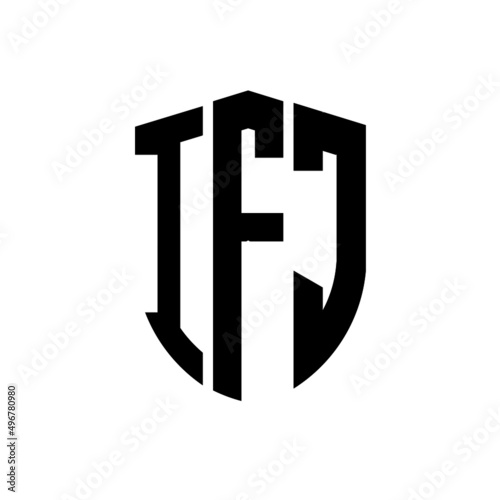 IFJ letter logo design. IFJ modern letter logo with black background. IFJ creative  letter logo. simple and modern letter logo. vector logo modern alphabet font overlap style. Initial letters IFJ 