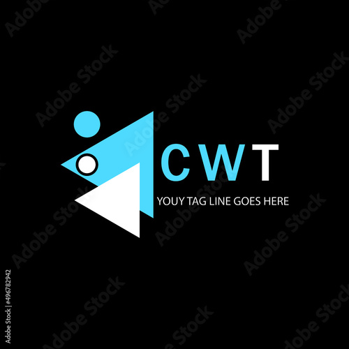 CWT letter logo creative  design with vector graphic photo