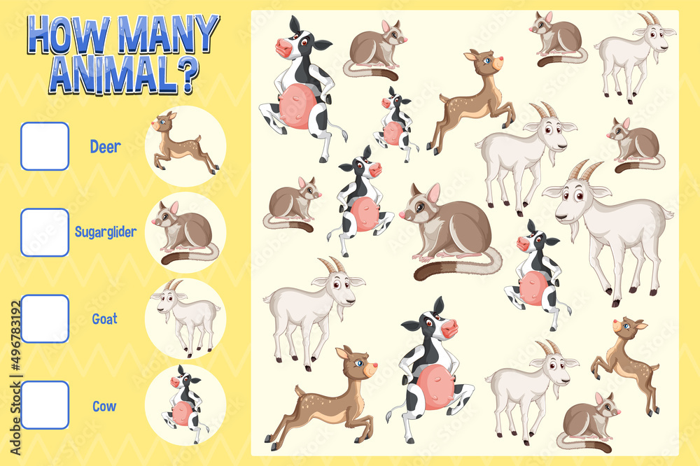 Fun animal boardgame template Fun animal boardgame template