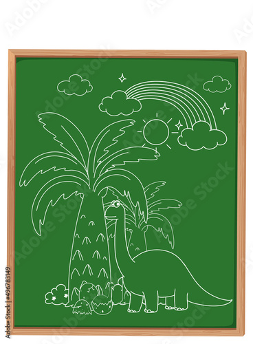 A board with a doodle sketch design on white background