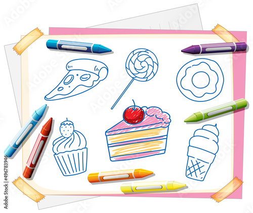 Colouring book template for kids