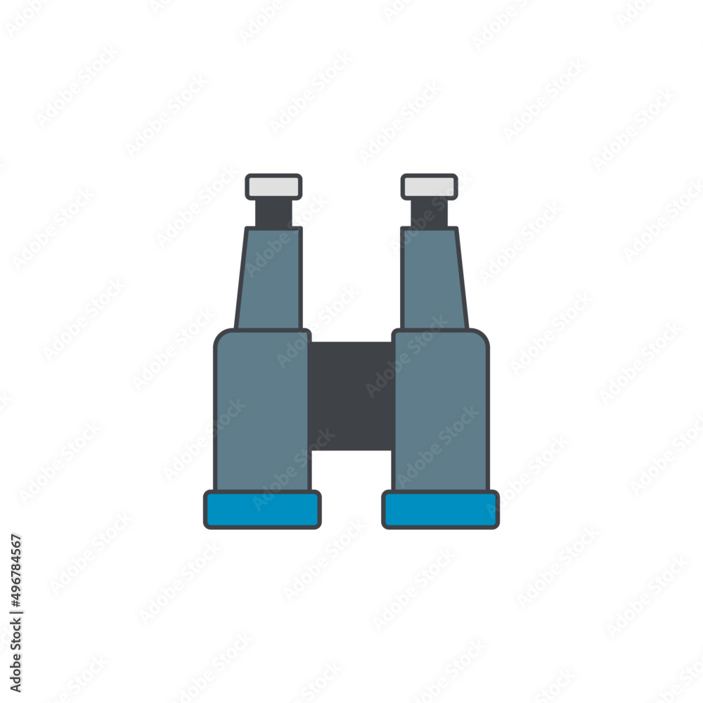 Binoculars, field glasses icon in color icon, isolated on white background Binoculars, field glasses icon in color icon, isolated on white background