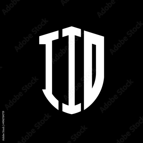 IID letter logo design. IID modern letter logo with black background. IID creative  letter logo. simple and modern letter logo. vector logo modern alphabet font overlap style. Initial letters IID  photo