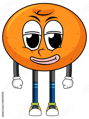 Orange with arms and legs