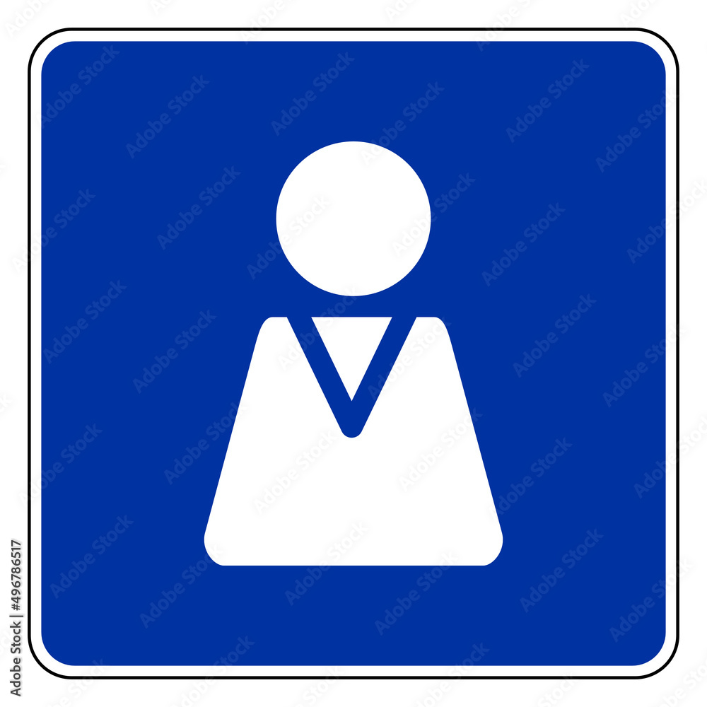 Obraz premium Figur und Schild