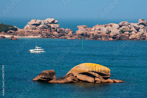 Landscape of Brittany in Ploumanach