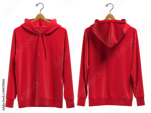 Hoodie on Hanger 3d rendered ( RED ) ©  FIROZA STUDIO