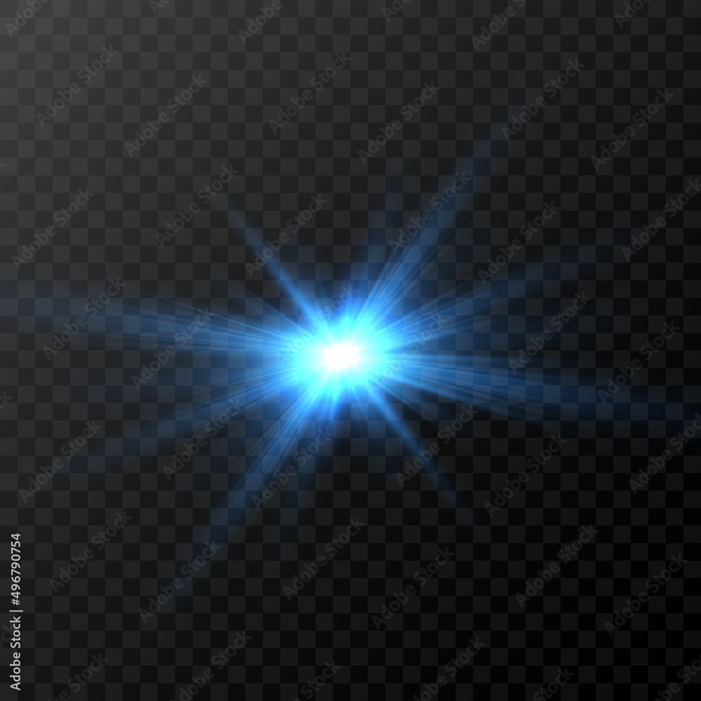 Glow light effect. Star burst . illustration.