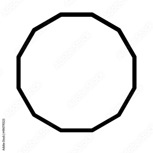 Decagon shape icon  photo