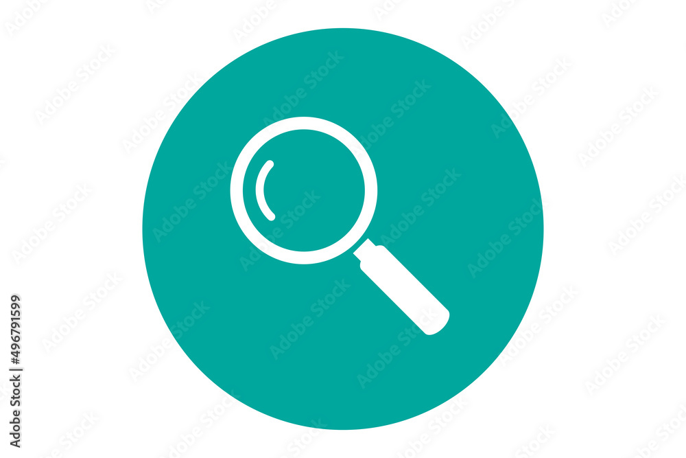 White magnifying glass icon isolated on white. Search icon in flat style. Trendy magnifying glass icon for search and zoom symbol, sign, ui, web site and magnifier logo. Modern magnifying glass vector White magnifying glass icon isolated on white. Search icon in flat style. Trendy magnifying glass icon for search and zoom symbol, sign, ui, web site and magnifier logo. Modern magnifying glass vector