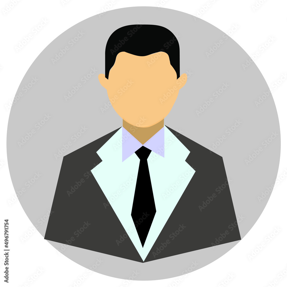 Businessman icon. Professional man in suit and tie vector icon. Businessman icon. Professional man in suit and tie vector icon.