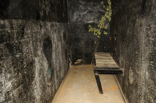 An old abandoned prison cell, Skrunda, Latvia. photo