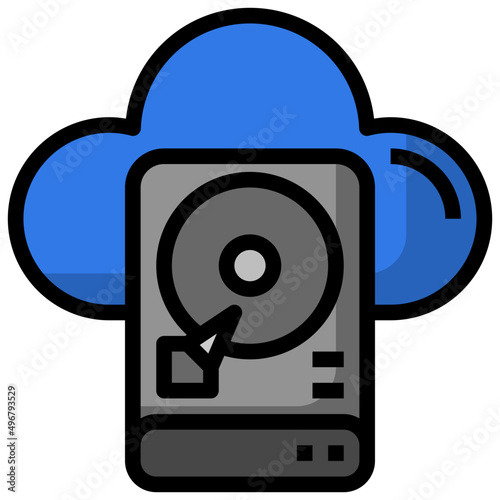 CLOUD filled outline icon,linear,outline,graphic,illustration