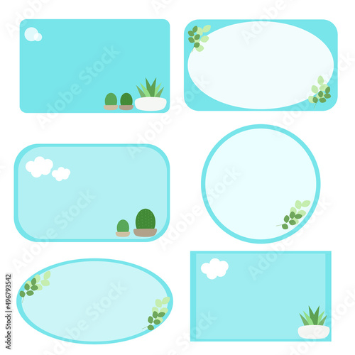 観葉植物　シンプル　フレーム