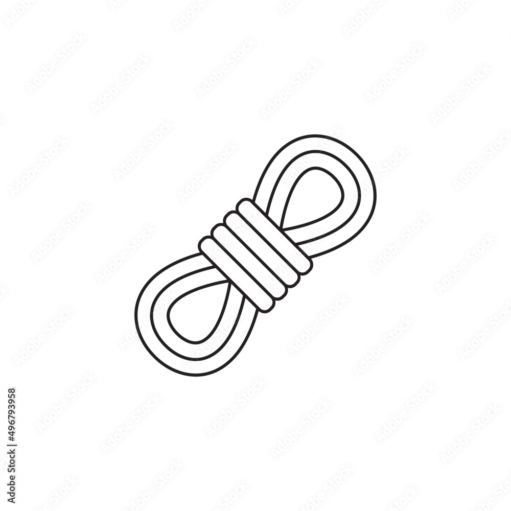 Climbing coil moutaineering icon line style icon, style isolated on white background Climbing coil moutaineering icon line style icon, style isolated on white background