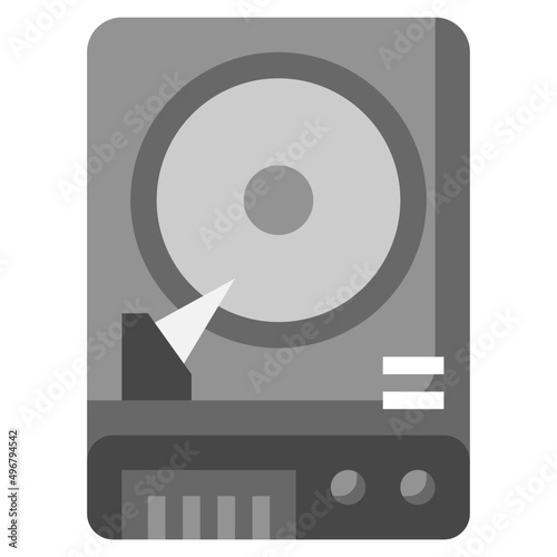 HARDDISK flat icon,linear,outline,graphic,illustration
