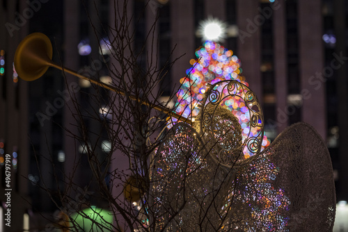 Fototapeta Rockefeller Center at Christmas in the New York City