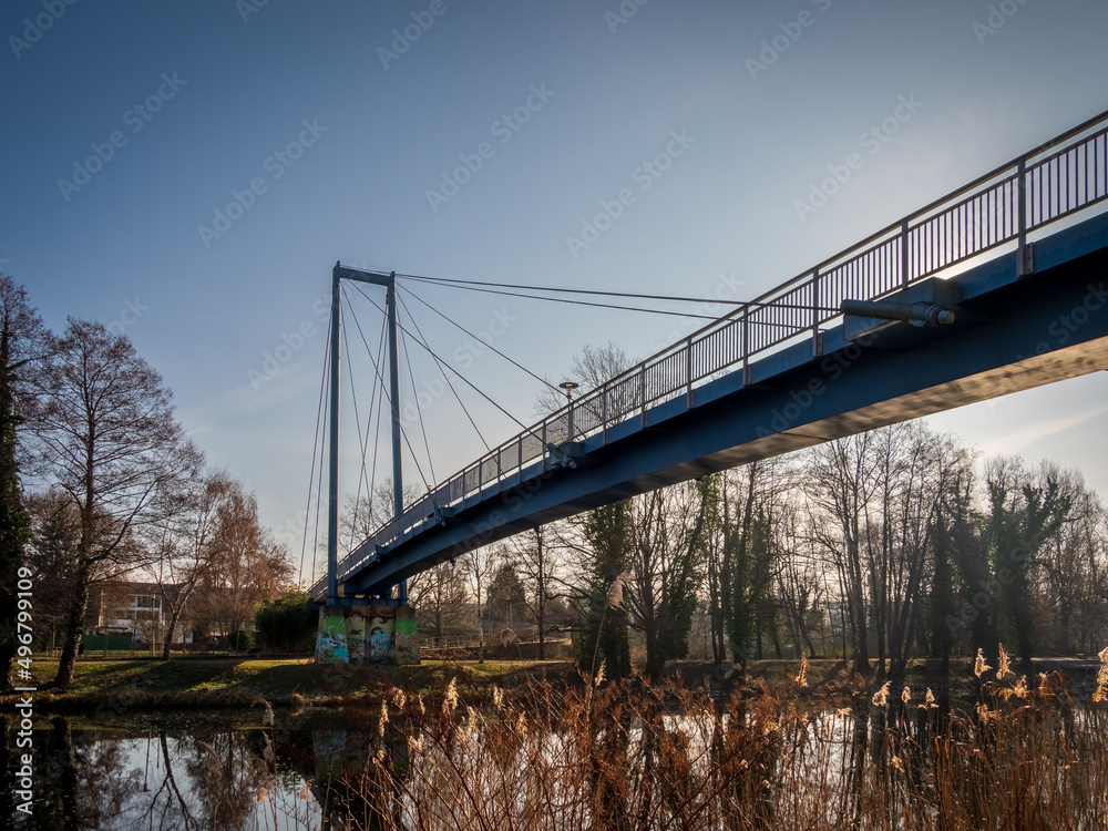 Obraz premium Fürstenwalde, Schrägseilbrücke