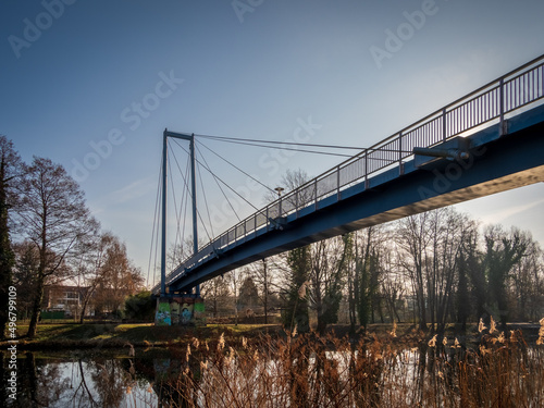 Fototapeta Naklejka Na Ścianę i Meble -  Fürstenwalde, Schrägseilbrücke