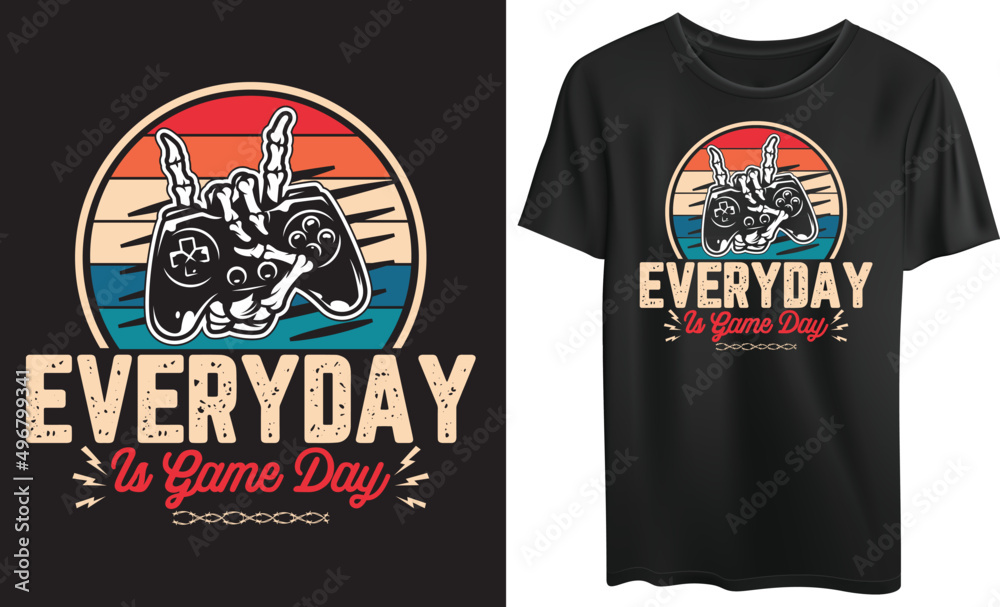 Everyday is game day t-shirt design Everyday is game day t-shirt design