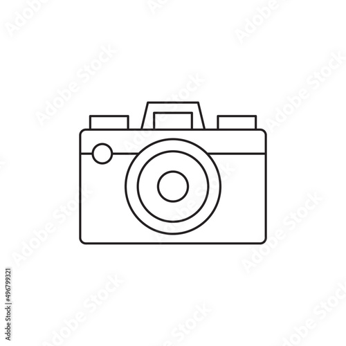 Camera, digital icon line style icon, style isolated on white background