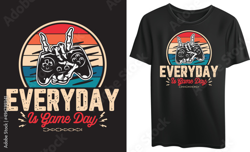 Everyday is game day t-shirt design 