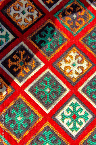 texture on traditional Bosnian carpet