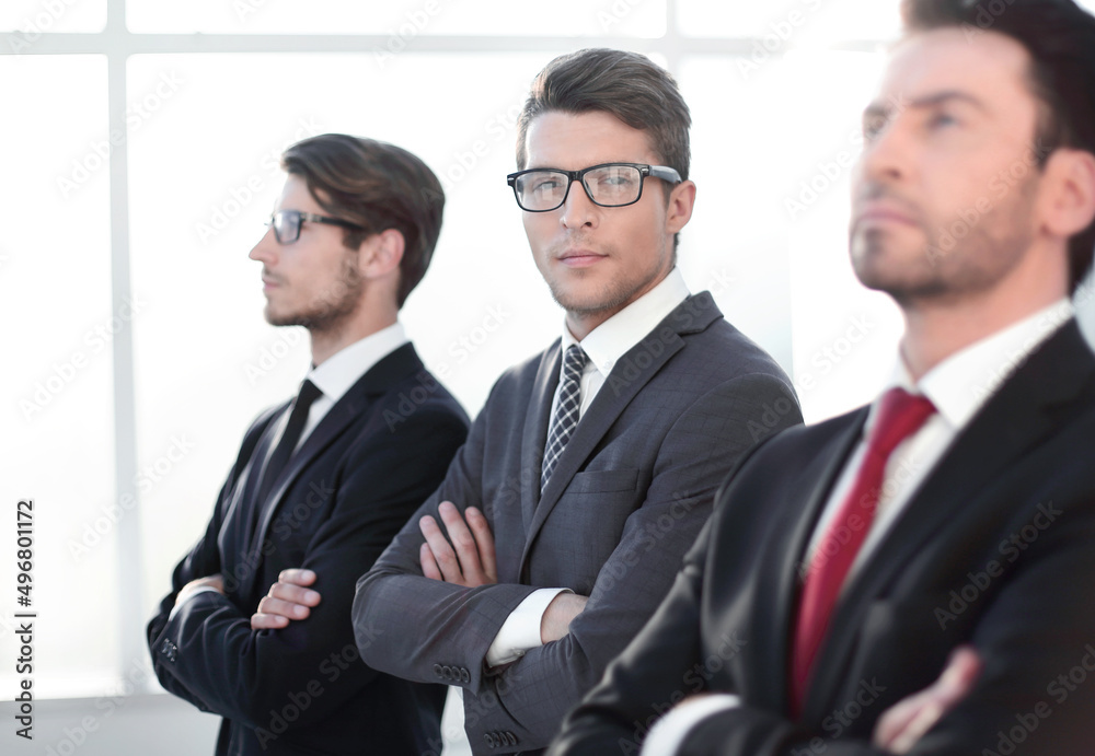 side view.a group of successful business people side view.a group of successful business people