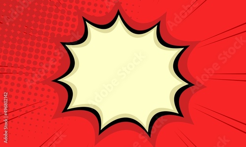 Comic red pop art background