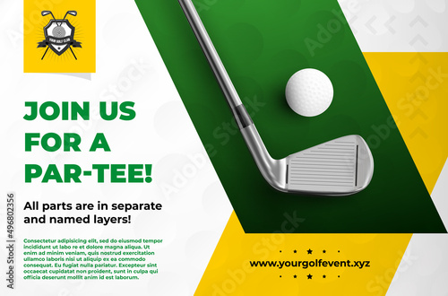 Template for your golf tournament invitation