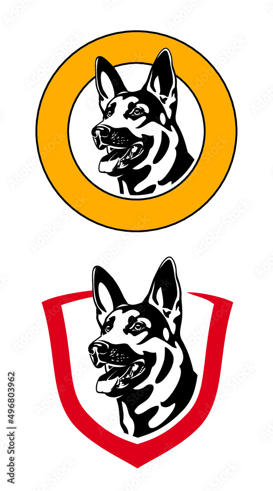 Fototapeta premium Set of sticker with dog
