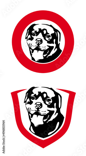 Set of sticker with dog