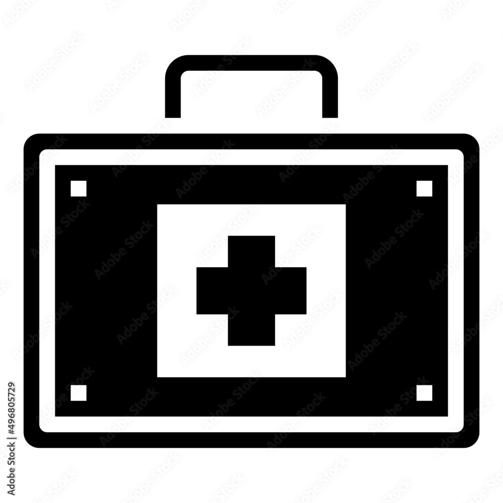 Fototapeta premium FIRST AID KIT glyph icon,linear,outline,graphic,illustration