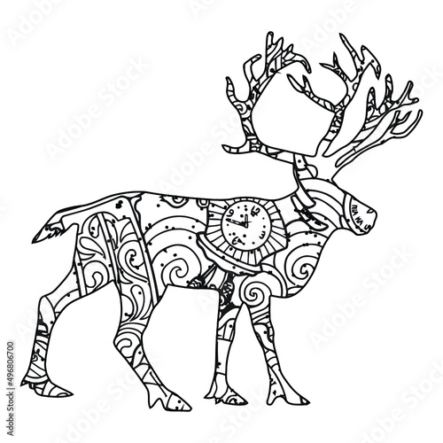 Mandala Deer Coloring Page For Kids