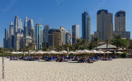 Dubai Marina beach view photo
