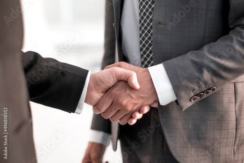 close up. handshake business partners