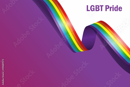 LGBT rainbow color flag template. Gay, lesbian, homosexual pride culture and transgender community symbol. Vector backdrop, frame, template and banner.