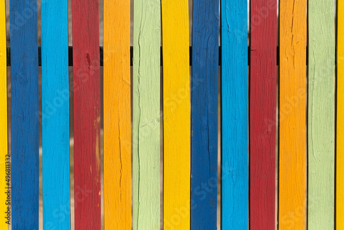 Colored fence boards