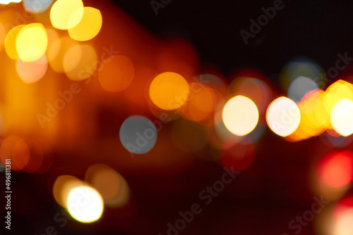Abstract defocused bokeh lights background.