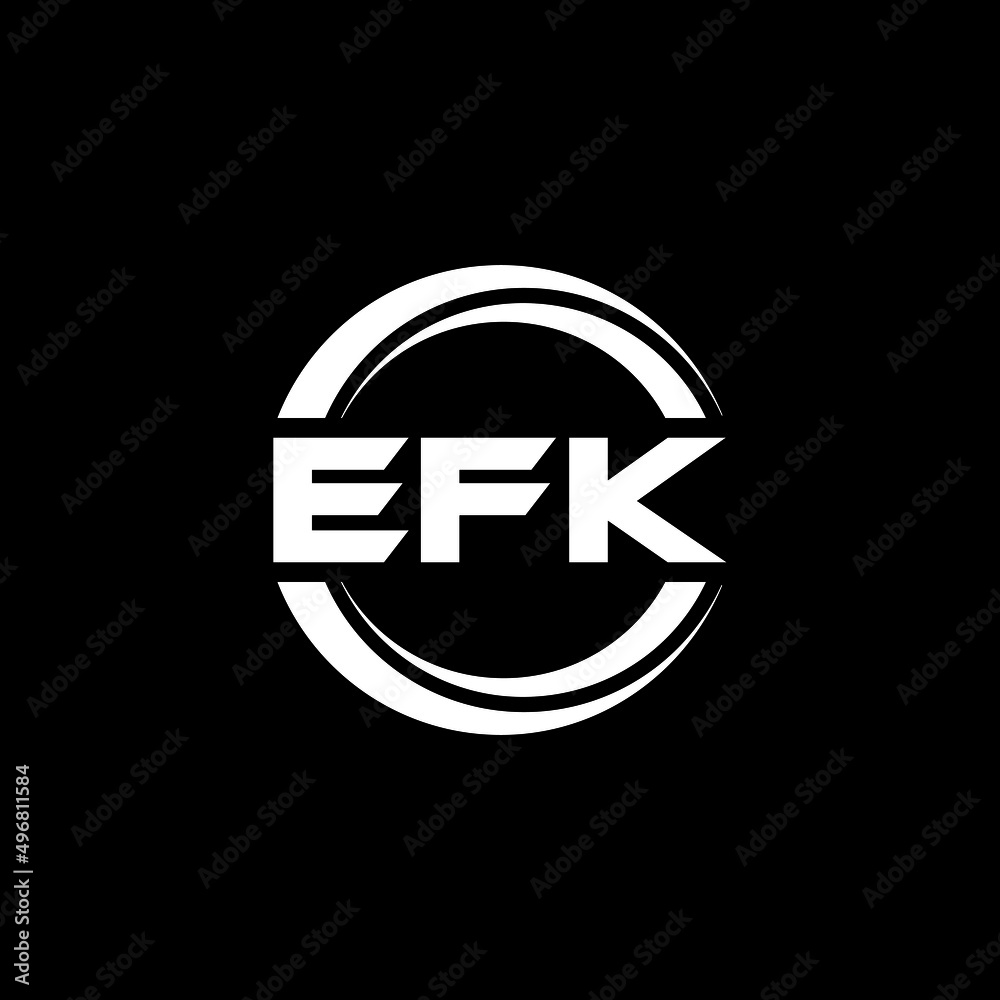 EFK letter logo design with black background in illustrator, vector logo modern alphabet font overlap style. calligraphy designs for logo, Poster, Invitation, etc. EFK letter logo design with black background in illustrator, vector logo modern alphabet font overlap style. calligraphy designs for logo, Poster, Invitation, etc.