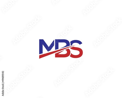 Initial Letter MBS Logo Design Icon Concept Vector Illustration. photo