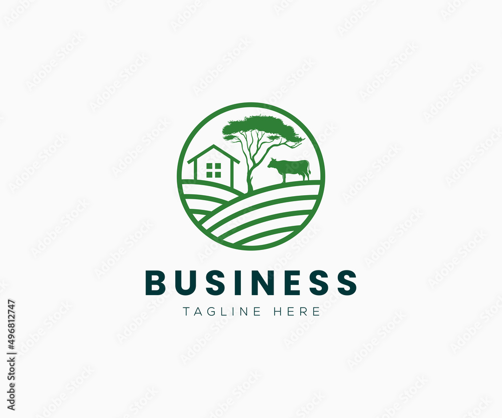 Farm Logo Design. Agriculture And Farming Logo Design