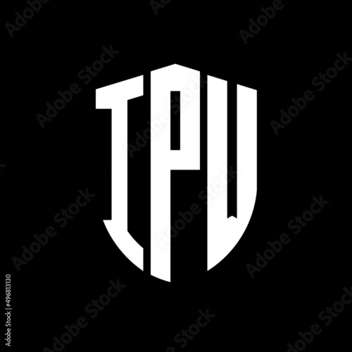 IPW letter logo design. IPW modern letter logo with black background. IPW creative  letter logo. simple and modern letter logo. vector logo modern alphabet font overlap style. Initial letters IPW   photo