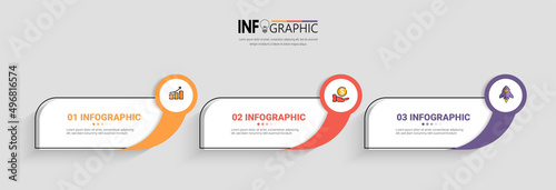 Presentation business infographic template vector.	
