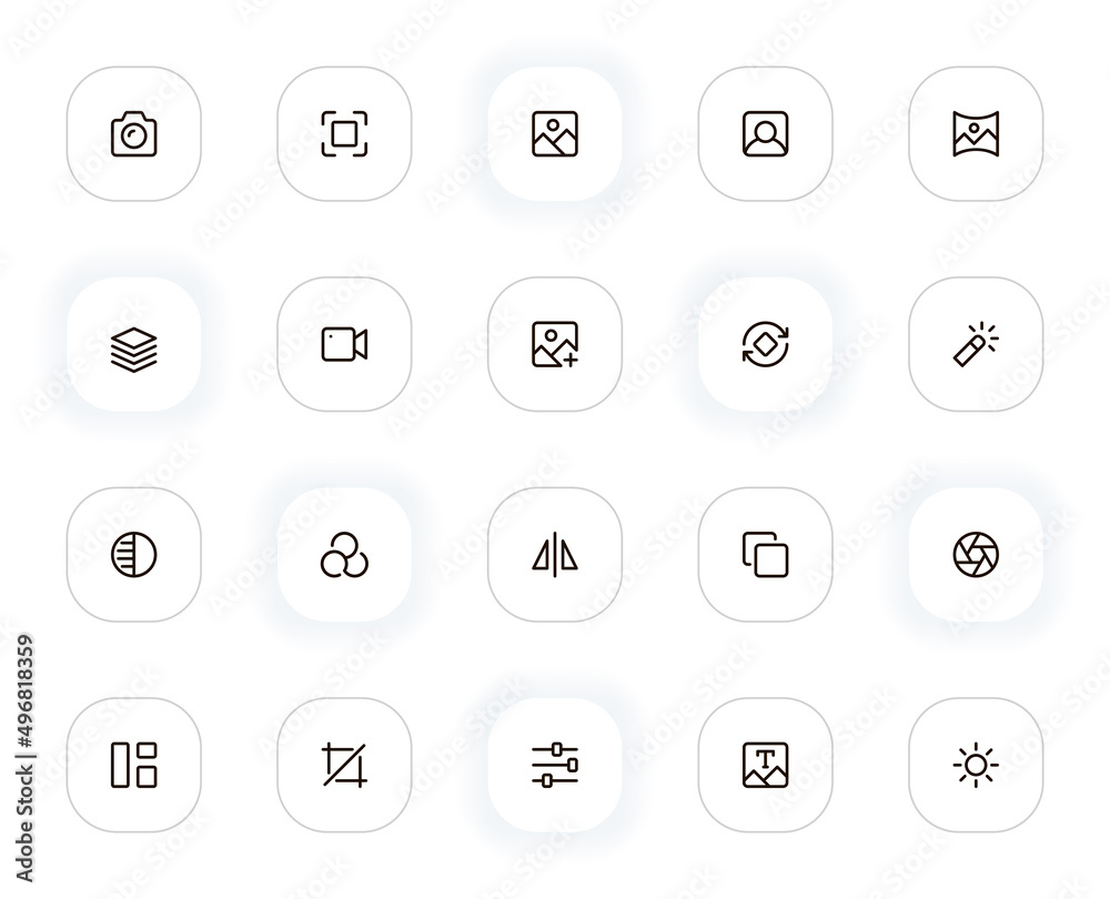 Photo edit line icons set. Editable Stroke. 24x24 Pixel Perfect. Photo edit line icons set. Editable Stroke. 24x24 Pixel Perfect.