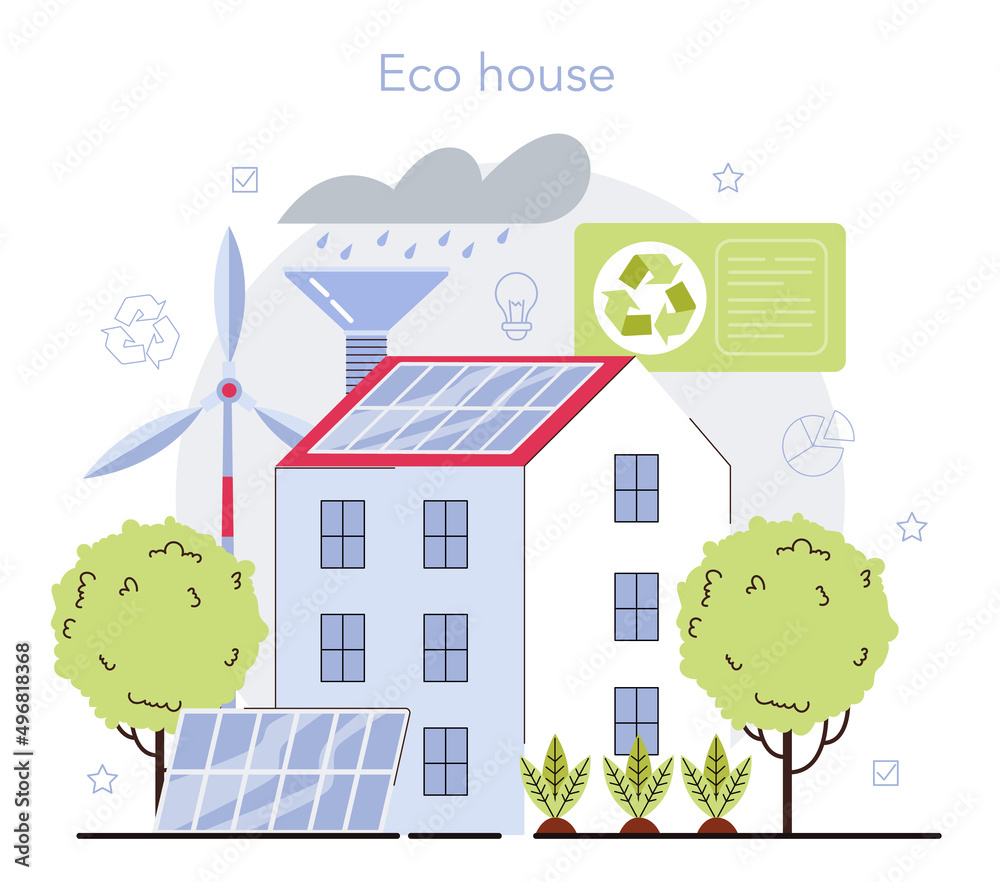 Ecology concept. Alternative energy and green electricity for good