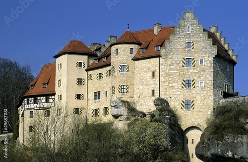 Rabenstein Castle in the Ahorn Valley, Bayreuth District, Upper Franconia, Bavaria, Germany photo