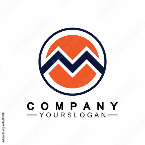 Free Download M Letter Logo Template - GFXLoad
