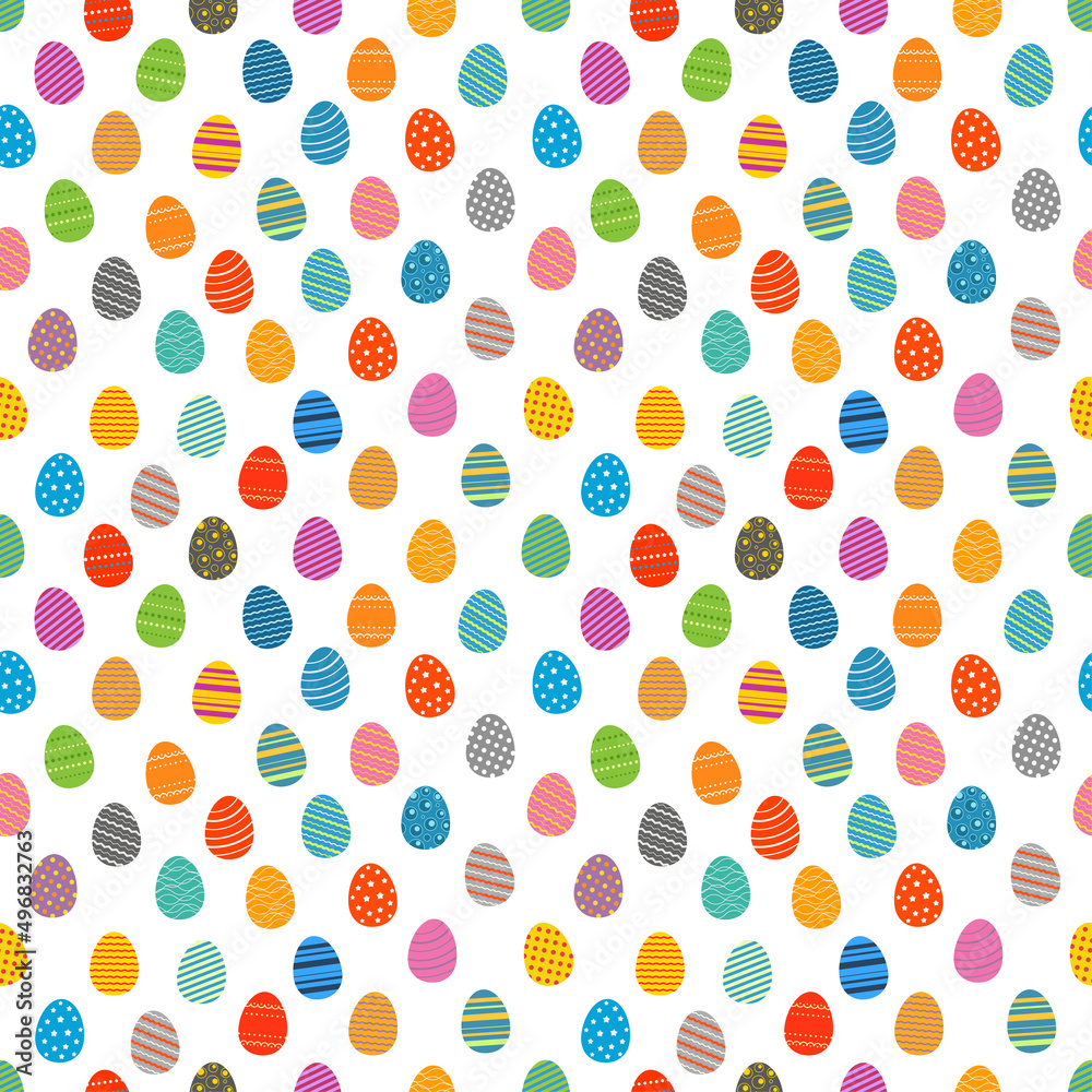 Easter eggs silhouettes seamless pattern. Easter eggs for Easter holidays design