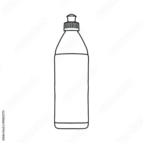 Dishwashing detergent mockup. Home hygiene package collection for soaps. Vector illustration.